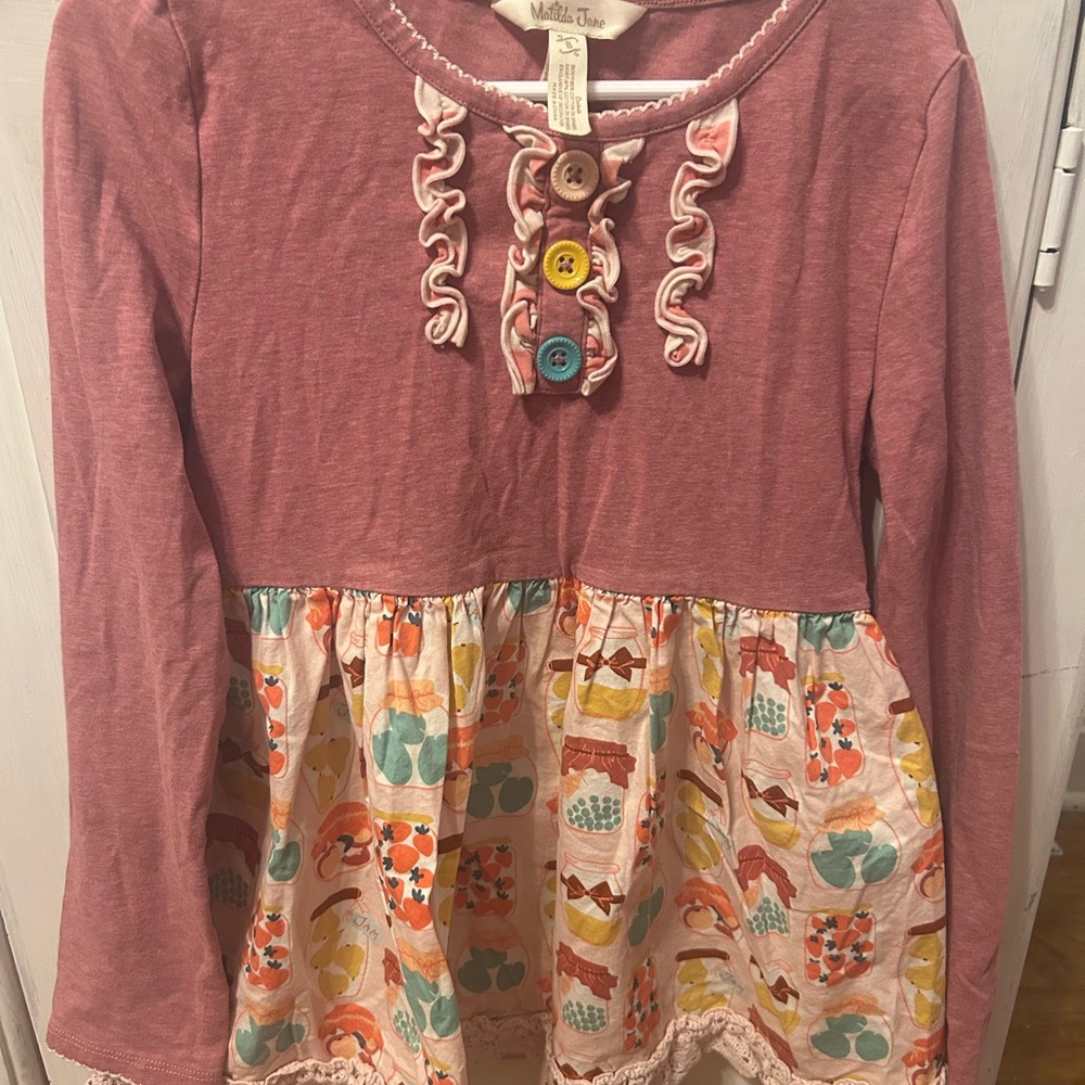 Matilda Jane Pink and Cream Long Sleeve Top